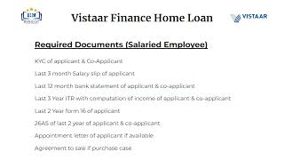 Vistaar Finance Home loan Policy video in English