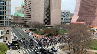 Protests in Minneapolis as jury deliberates Chauvin case