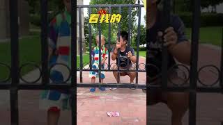 还是儿子聪明，一根棍子轻松搞定 #Cute baby#Cute#呆萌小米宝#聪明宝宝#萌娃