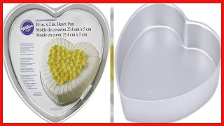 Great product -  Wilton Decorator Preferred Heart Shaped Aluminum Cake Pan, 10-Inch, Light