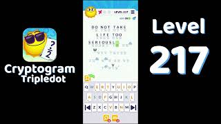 Cryptogram Tripledot Level 217 Answer | SolutionGuruji