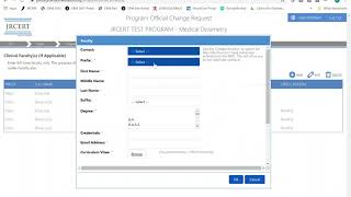 Program Official Change Request 11-2019