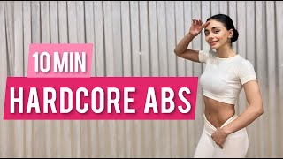 10 min abs workout beginner - Burn Calories FAST! (No Equipment) Hardcore abs workout for women