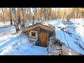 ALEX WILD dugout life: SPRING has come to the LOG CABIN. WOODEN BOARDS for SECRET BOX. part 25