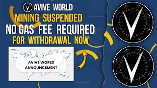 AVIVE MINING ENDED |  CHANGE YOUR WALLET ADDRESS IN 5 DAYS #avive #avivemining