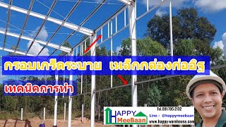 โกดังผลิตเครื่องสำอางมหาสารคามep6 ตอนกรอบเกร็ดระบายอากสศ และเหล็กกล่องไว้สำหรับงานก่ออิฐ สร้างโรงงาน