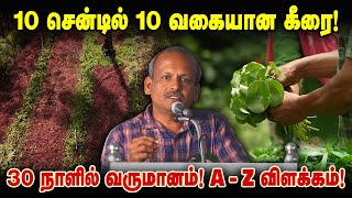 10 சென்டில் 10 வகையான கீரை! 30 நாளில் வருமானம்! A - Z விளக்கம்! #keerai   #integratedfarming