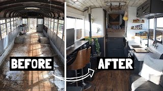 TIMELAPSE BUILD | SCHOOL BUS TO TINY HOME