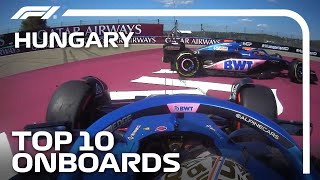 Team Mates Collide At The Start And The Top 10 Onboards | 2023 Hungarian Grand Prix | Qatar Airways