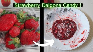 Strawberry Dalgona Candy 😱🍓🍓!! Is it POSSIBLE?? Watch till End !#youtube #dalgonacandy