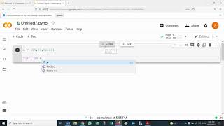 Python: for loop with Colab