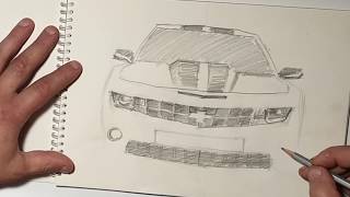 How To Draw Chevrolet Camaro / Drawing Chevrolet Camaro Step By Step / How to draw a car