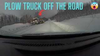 Storm In Northern Norway, Trucks \u0026 Cars Sliding Off The Roads