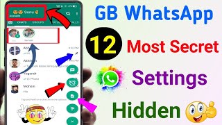 GB Whatsapp Top 12 Most Secret Setting & Feature in Hindi || GB Whatsapp New Hidden Settings 2024