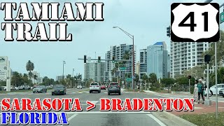 US 41 North - Downtown Sarasota to Downtown Bradenton - Florida - 4K Highway Drive