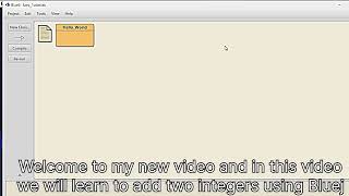 Simple java program of addition of two integers|Bluej