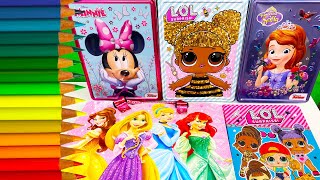 Speed Coloring for Kids with Barbie Minnie Mouse Disney Princesses and More | Sniffycat