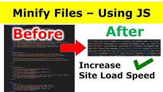 How to Minify or Compress Files using Vanilla JavaScript in Node.js? Increase Website Load Speed