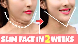 9 MIN DOUBLE CHIN FAT + FACE LIFT IN 2 WEEKS | Jawline Exercise