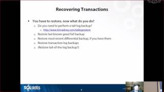Perth SQL Server User Group - Understanding SQL Server Backup and Restore (Tim Radney)