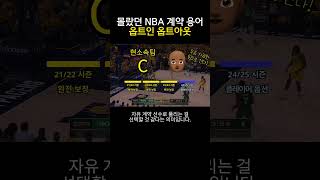 몰랐던 NBA 용어 옵트인 옵트아웃