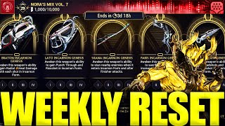 Nightwave Rhino Heirloom Belly of the Beast This Week! Warframe Weekly Reset!