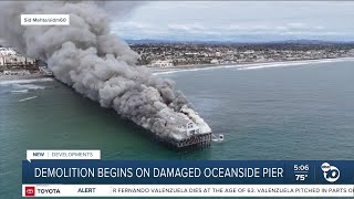 Demolition begins on Oceanside pier