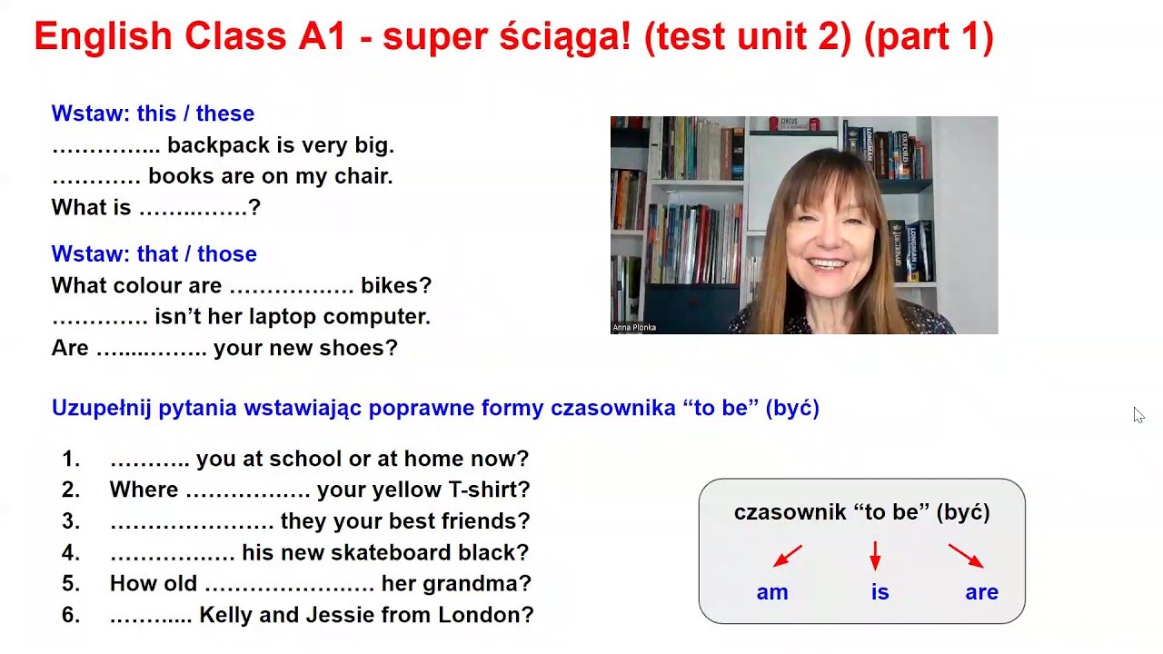 English Class A1 Unit 0 Test