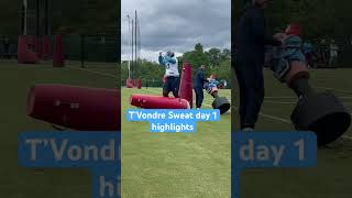 T’Vondre Sweat looking quick and shifty on day 1 of Titans mini camp