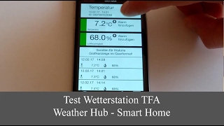 Test Wetterstation TFA Weather Hub