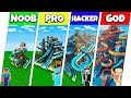 Minecraft Battle: NOOB vs PRO vs HACKER vs GOD: WATER PARK SLIDE HOUSE BUILD CHALLENGE / Animation