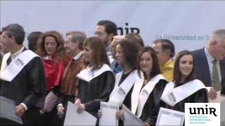 Graduación UNIR 2014 - (II) Imposición de becas y entrega de diploma a los alumnos de Postgrado