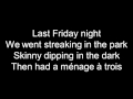 Katy Perry Last Friday Night (TGIF) Lyrics