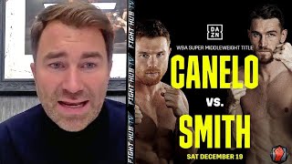 "CANELO NOT EXCLUSIVE TO DAZN" EDDIE HEARN DETAILS CANELO VS SMITH FIGHT & "HARDEST DEAL" TO MAKE