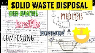 methods of solid waste disposal ||Notes 🤩😎||#solidwastemanagement