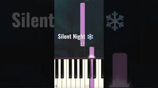 Silent Night | Christmas Carol | X'mas Song Easy Piano Tutorial #shorts #pianotutorial