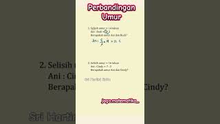 SOAL MATEMATIKA DASAR PERBANDINGAN UMUR TIU NUMERIK CPNS PSIKOTES PPPK POLRI