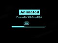 How To Make  Progress Bar Using HTML CSS JavaScript |  Progress Bar | Neon Progress Bar