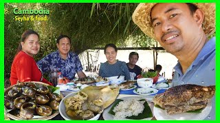 To Visit The River Of Dom Roeub Village! Picnic  Lunch At There And Full View Of (រហាត់ទឹកខ្មែរ).