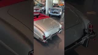 Mercedes-Benz 190 SL Roadster Silver Gray metallic leather red for sale - with removable hardtop