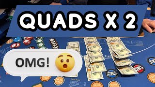 HEADS UP (ULTIMATE TEXAS HOLD 'EM) in LAS VEGAS! QUADS!! EPIC WIN! 🔥