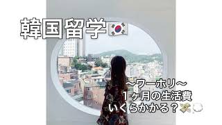 【韓国留学】韓国留学生の１ヶ月の生活費用どのくらい？？｜한국유학 🇰🇷 #shorts