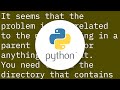 Importing modules from parent folder