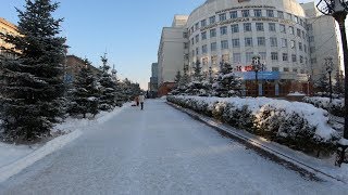 [4K] Novosibirsk - Walking on center street - Russia