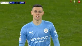 Phil Foden vs Atletico Madrid All Touches