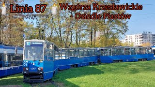 3x Konstal 105Na HZ267+HZ268+HZ269 - MPK Kraków Linia 87