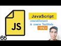 Javascript createElement & createTextNode in Hindi