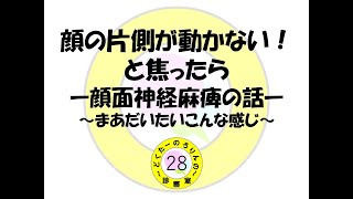 顔の片側が動かない！と焦ったら～顔面神経麻痺の話～