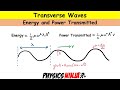 Energy and Power Transmitted in Transverse Waves