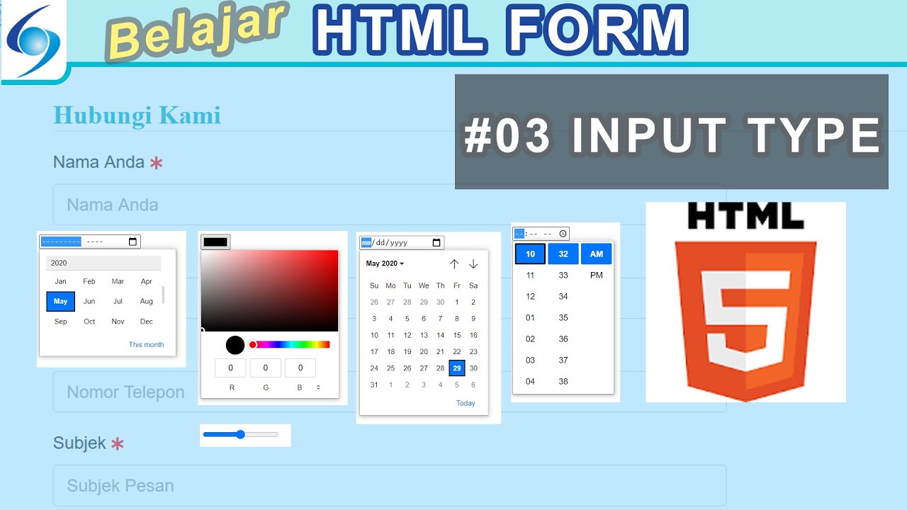 Input Type - Belajar HTML Form #03 - YouTube